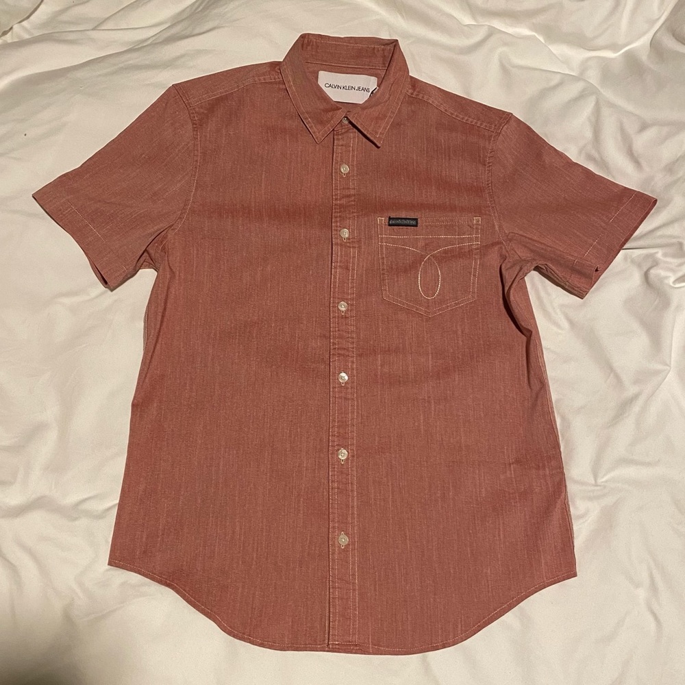 Calvin Klein mens button down collared shirt